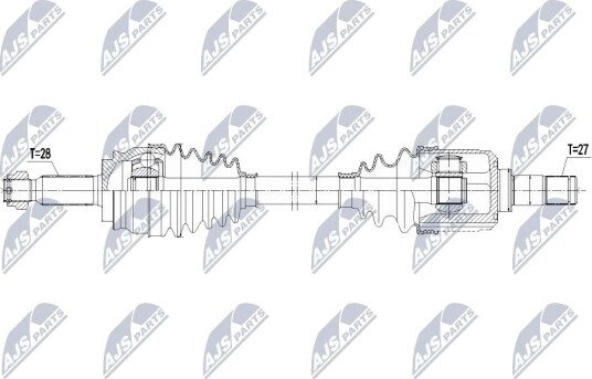 NTY NPW-MS-090 Drivaksel