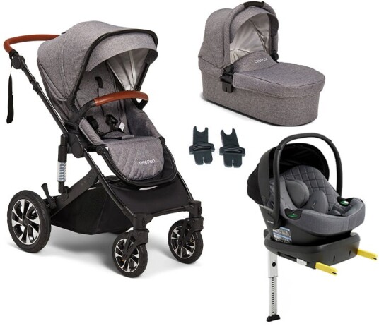 Beemoo Maxi 4 Duovogn Inkl. Beemoo Route Babybilstol &  Base Grey Black/Mineral Gray
