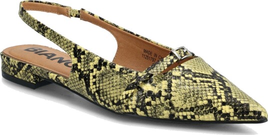 Bianco Biabari Pointy Flat Slingback Faux Leather Multi/patterned 36