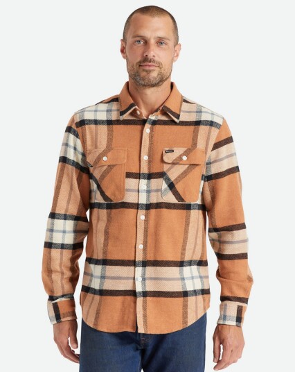 Brixton Bowery L/S Flannel Oransje