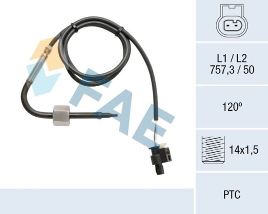 Sensor, eksostemperatur FAE 68050