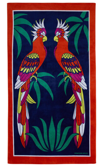 Jonathan Adler Parrots strandhåndkle 101x177 cm