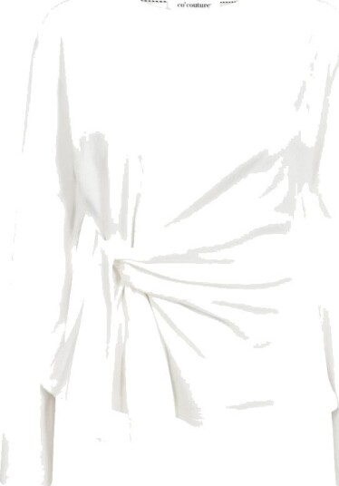Co" Couture Orianecc Ls Pleat Tie Tee White XS Co" Couture Orianecc Ls Pleat Tie Tee White XS