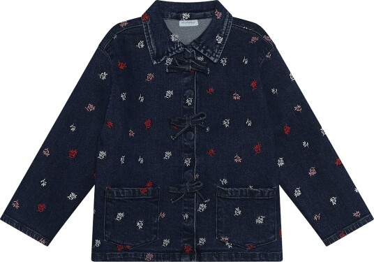 Minymo Jacket Denim W. Emb. Blue 122