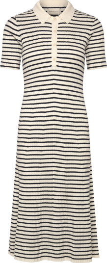 GANT Rib Knit Striped Rugger Ss Dress - Cream - XL GANT Rib Knit Striped Rugger Ss Dress - Cream - XL