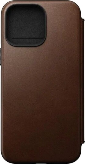 Nomad Modern Leather Folio iPhone 14 Pro Max Rustic Brown Leather