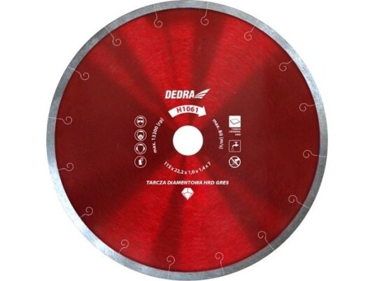 Dedra Hrd Gres Diamantskive 230 X 25,4 Mm H1066e