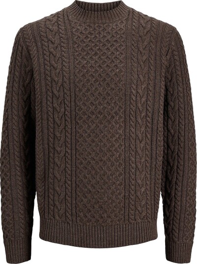 Jack & Jones Junior Genser Jprblucallum Cable Knit Crew Neck J Brun