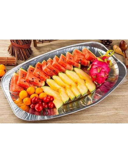3 stk Store Serveringsfat i Aluminium 42,6 x 28,6 cm