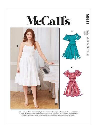 McCall's 8211 - Kjole KK (26W-28W-30W-32W)