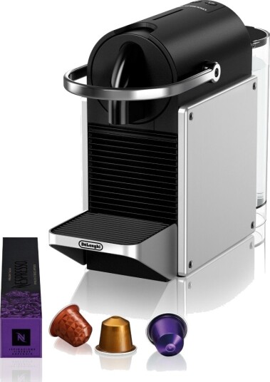 NESPRESSO PIXIE KAPSELMASKIN BY DELONGHI, SØLV