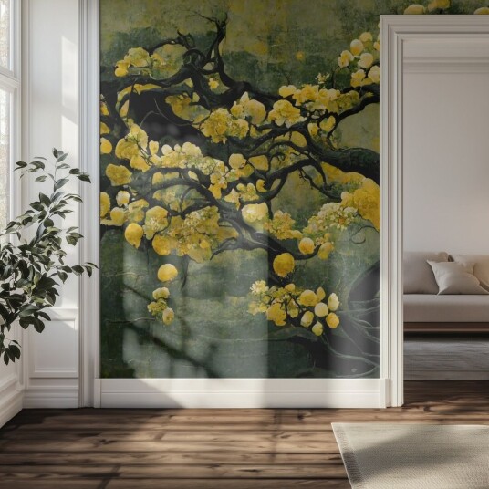 Tapet Blossoming Tree Art Tapet Blossoming Tree Art