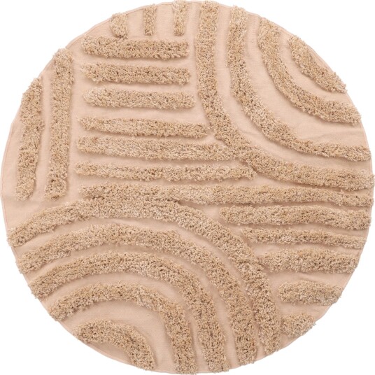 Rundt teppe   Cazorla Natural Cotton Shaggy beige Størrelse: Ø 200 cm
