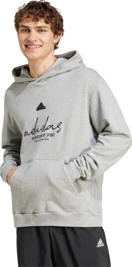 adidas Big Logo Hettegenser Herre Grå S