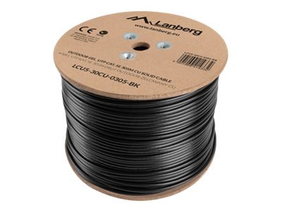 Lanberg - Samlet Kabel - 305 M - Utp - Cat 5E - Svart Ral 9004