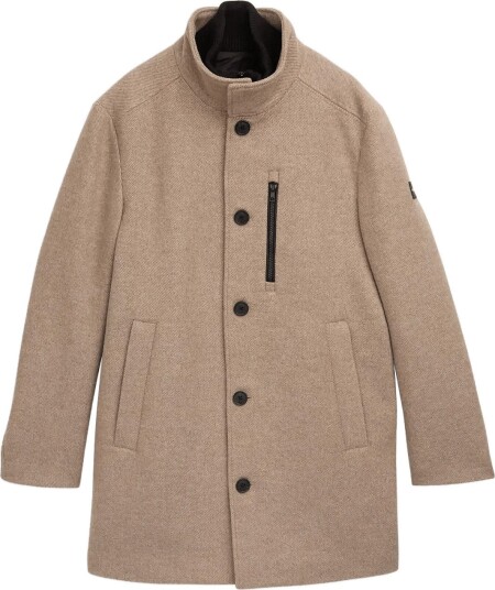 Tom Tailor Wool Coat With Stand Up Insert MID BEIGE MELANGE TWILL XXL Tom Tailor Wool Coat With Stand Up Insert MID BEIGE MELANGE TWILL XXL