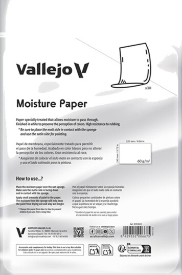 Vallejo B90003 Moisture Paper 30 Stk. 
