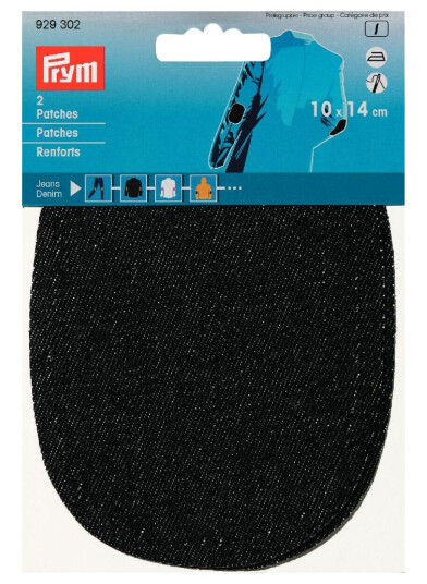 Reparasjonslapper jeans 10  x 14 cm , svart