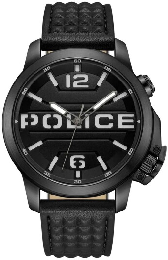 Police Herreklokke PEWJD0021701 Automated Sort/Lær Ø44 mm Police Herreklokke PEWJD0021701 Automated Sort/Lær Ø44 mm