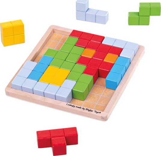 Bigjigs Trekloss puslespill 3+ År Mønstre Bigjigs Trekloss puslespill 3+ År Mønstre