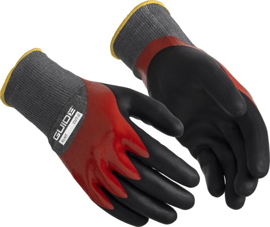 Guide Gloves 9507 Hanske nitril dip, kuttbeskyttelse D, oljegrep 8, Klær