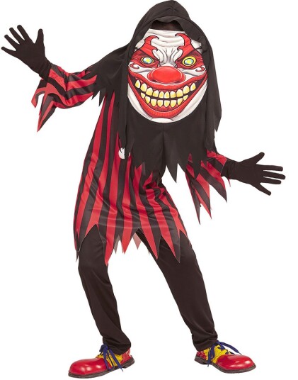 Horror Clown Barnekostyme med Maske