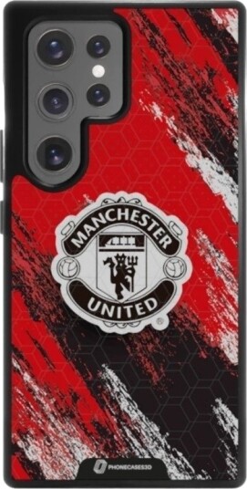 Phonecases3D Samsung Galaxy S25 Ultra Manchester United FC 3D mobildeksel, svart