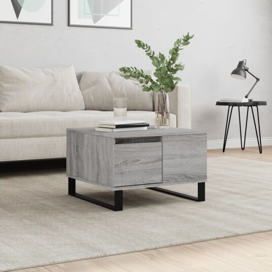 vidaXL Salongbord grå sonoma 55x55x36,5 cm konstruert tre