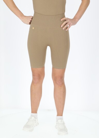 Swedemount Ribbed Seamless Short Tights W Coffee 44 Korte Tights