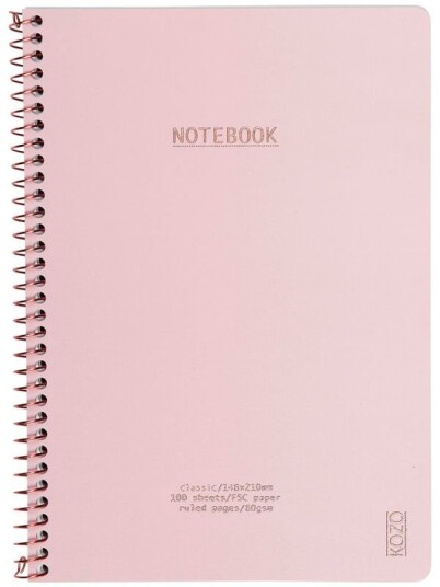 KOZO Notatbok A5 Rosa