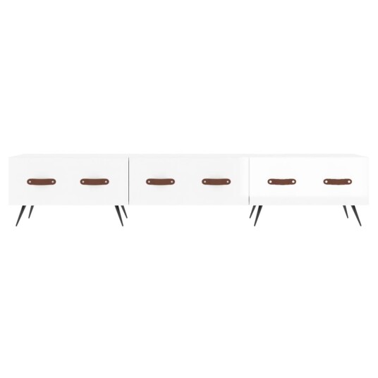 vidaXL TV-benk høyglans hvit 150x36x30 cm konstruert tre 8720845944957