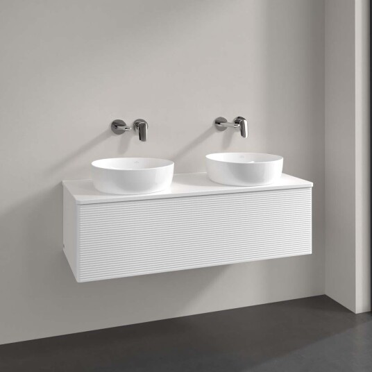 Villeroy & Boch Antao Servantskap med 1 skuff 120x50x36 cm m/lys Hvit Matt Villeroy & Boch Antao Servantskap med 1 skuff 120x50x36 cm m/lys Hvit Matt