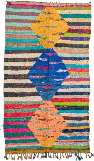 Marokkansk Boucherouite teppe 135 x 230 cm Størrelse: 135 x 230 cm Marokkansk Boucherouite teppe 135 x 230 cm Størrelse: 135 x 230 cm