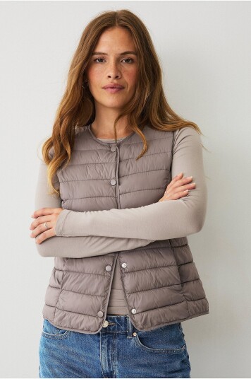 Ellos Collection Polstret vest Brun