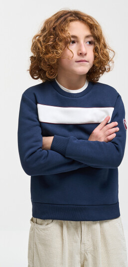 Colmar Crewneck With Pipping Blå 154 Colmar Crewneck With Pipping Blå 154