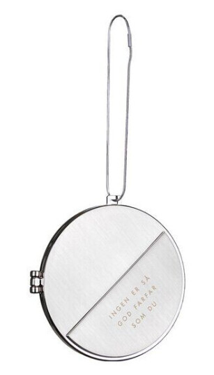 Pictureit - Julepynt medaljong m/fotoramme 7x7 cm farfar sølv