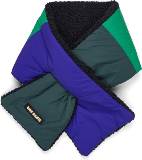 Bobo Choses Color Block Sheepskin Neck Warmer GREEN One Size Bobo Choses Color Block Sheepskin Neck Warmer GREEN One Size