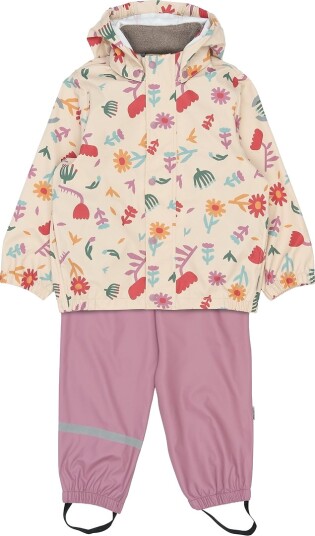 Mikk line Pu Rain Set Aop W. Susp/104 Pink 116