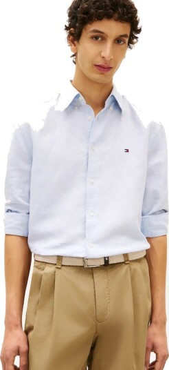 Tommy Hilfiger Linen Blend Dobby Rf Shirt Blue S Tommy Hilfiger Linen Blend Dobby Rf Shirt Blue S