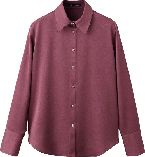 Mango Skjorte Shirt Ideale Lilla