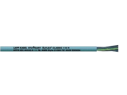 Lapp Ölflex Classic 110 H 100 M Grå 28,8 Kg/Km 72 Kg/Km 4000 V 1 Mm²