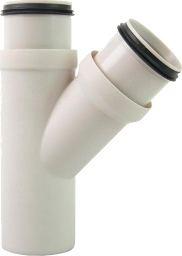 Smartline 50/50 mm PP gren 45 grader off white