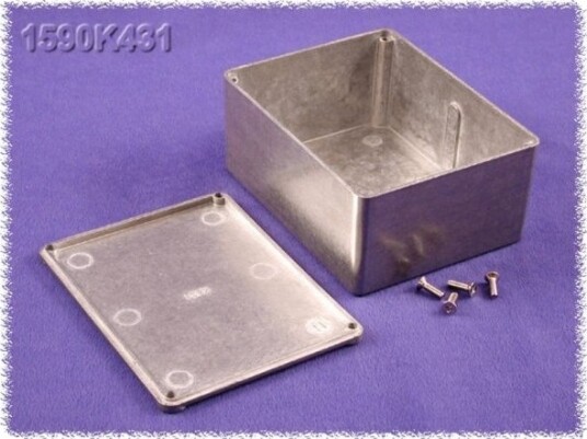 Hammond Electronics 1590K431 120 × 94 × 56 mm Zink Natur Kabinett
