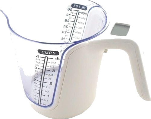 Cacas  Digitalt målebeger 3 kg/1 g creme