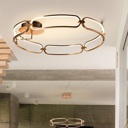 Schuller Valencia LED-taklampe Colette, Messing / gull, Stue / spisestue, Aluminium, Moderne Schuller Valencia LED-taklampe Colette, Messing / gull, Stue / spisestue, Aluminium, Moderne