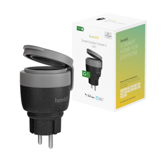 Hombli - Smart Outdoor Socket EU V2, Black Hombli - Smart Outdoor Socket EU V2, Black