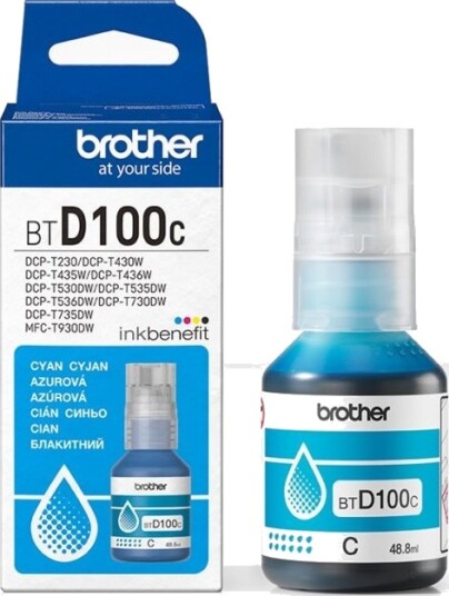 Brother BTD100C cyan blekk 48,8 ml 5000 sider