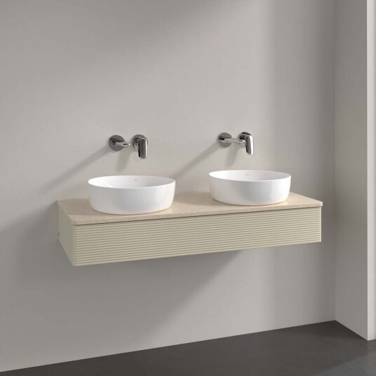Villeroy & Boch  Antao Servantskap med 1 skuff 120x50x19 cm m/lys Grå Matt/Crème