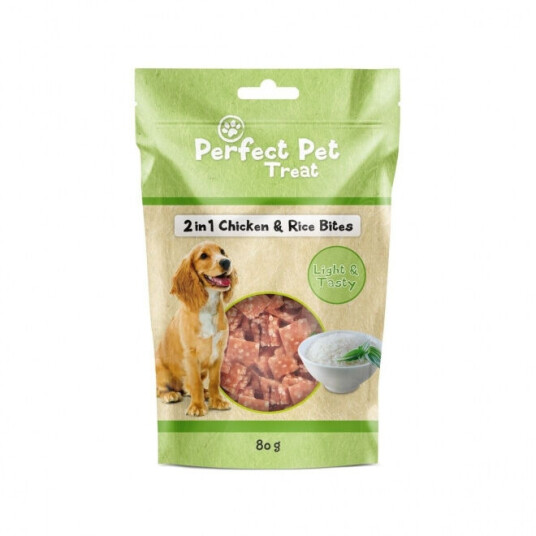 Perfect Pet 2-In-1 Chicken & Rice Bites 80 G