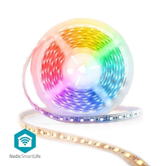 Nedis SmartLife LED Stripe Kald Hvit / RGB / Varm Hvit SMD 5.00 m IP21 2700   6500 K 960 lm Android™ / IOS